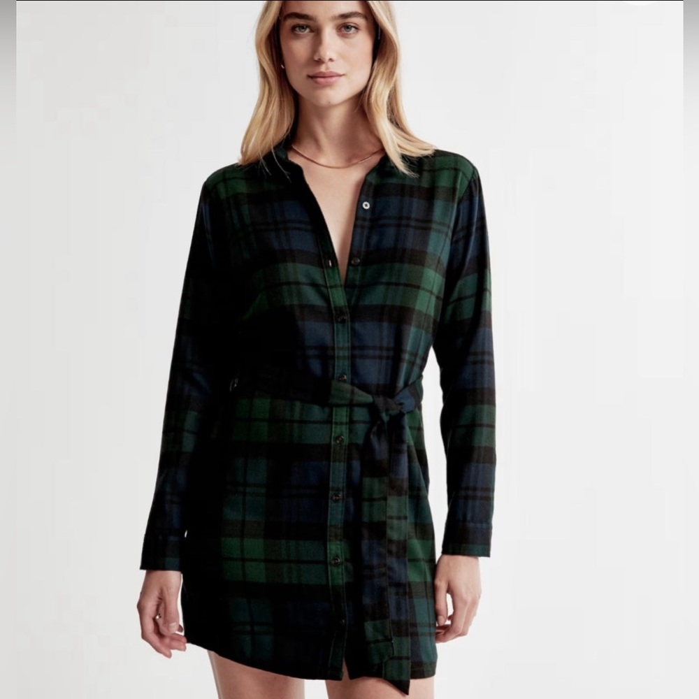 Abercrombie and Fitch plaid shirt dress